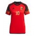Belgien Eden Hazard #10 Hemma matchtröja Dam VM 2022 Kortärmad Billigt